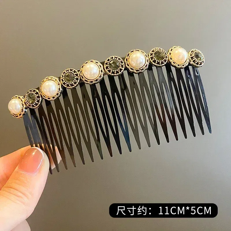 Color: SKY BLUE - Hair Combs Bangs Hair Clips Non-slip Broken Hair Pins for Women Girl Back Head Headdresses Korean Hairs Accessories New Headwear