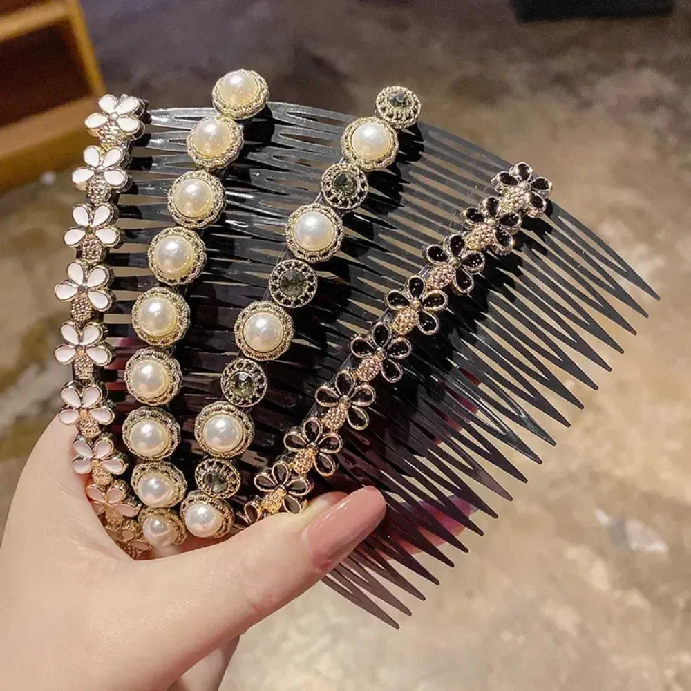 Color: SKY BLUE - Hair Combs Bangs Hair Clips Non-slip Broken Hair Pins for Women Girl Back Head Headdresses Korean Hairs Accessories New Headwear