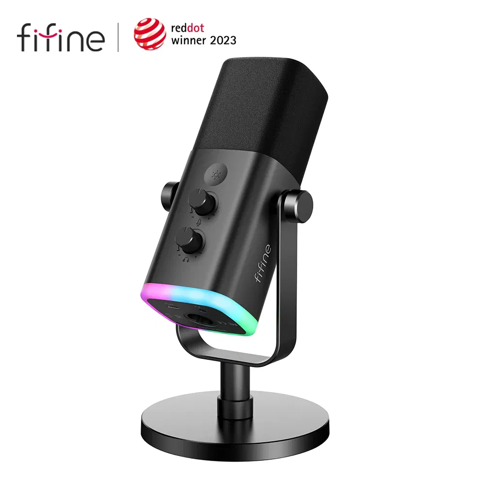 Color: PURPLE, Ships From: CHINA - New! USB/XLR Dynamic Microphone with Touch Mute Button,Headphone jack,I/O Controls,for PC PS5/4 mixer,Gaming MIC Ampligame AM8