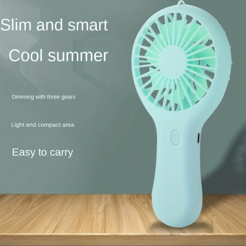 Color: Blue - 800mAh Mini Portable Pocket Handheld Fan USB Charging Rechargeable Cool Air Travel Cooler Cooling Mini Fans
