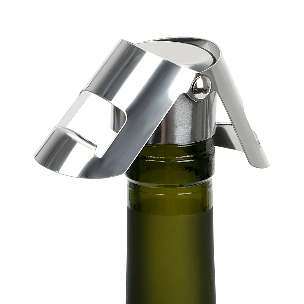 Stainless Steel Champagne Wine Bottle Stopper Portable Sealing Machine Bar Stopper Wine Cork Sparkling Champagne Cap
