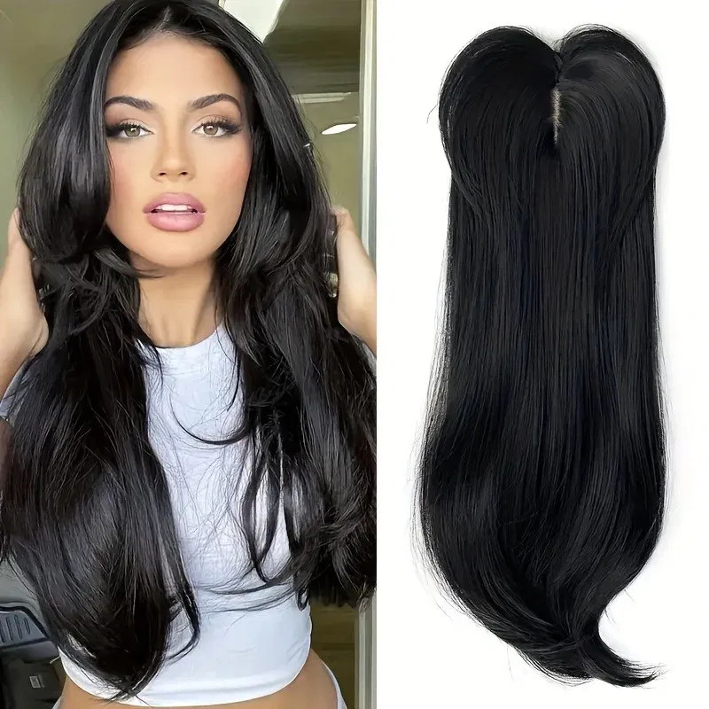 Color: #22, Stretched Length: 22inches - [22 Inch Straight Wig Block] Elegant 22 Inch Women's Straight Synthetic Wig Block, High Temperature Fiber, Light Brown to Black