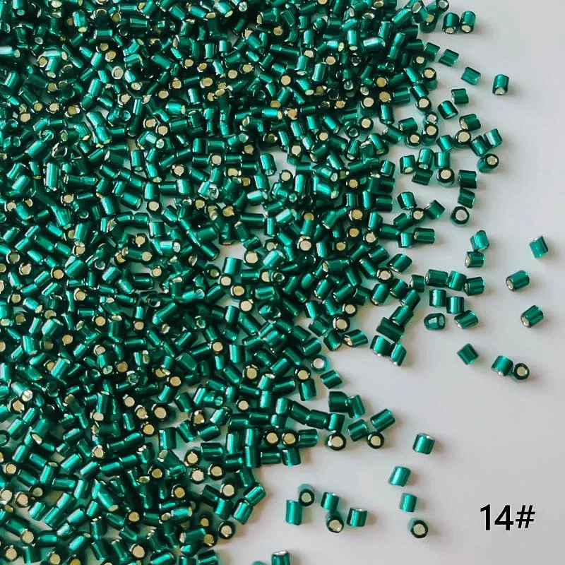 Color: Orange, Item Diameter: 2mm - 2mm Glass Seed Loose Beads Silver Color Inner Long Tube Charms DIY Craft Bracelet Jewelry Making Supplies Necklace Accessories