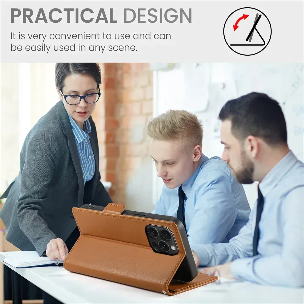 Color: Beige, Material: PVC - PU Leather Flip Phone Case For iPhone 16 15 Pro Max 16E 14 13 1211 XS Max XR X 8 7 Plus SE KickStand Cards Solt Wallet Cover