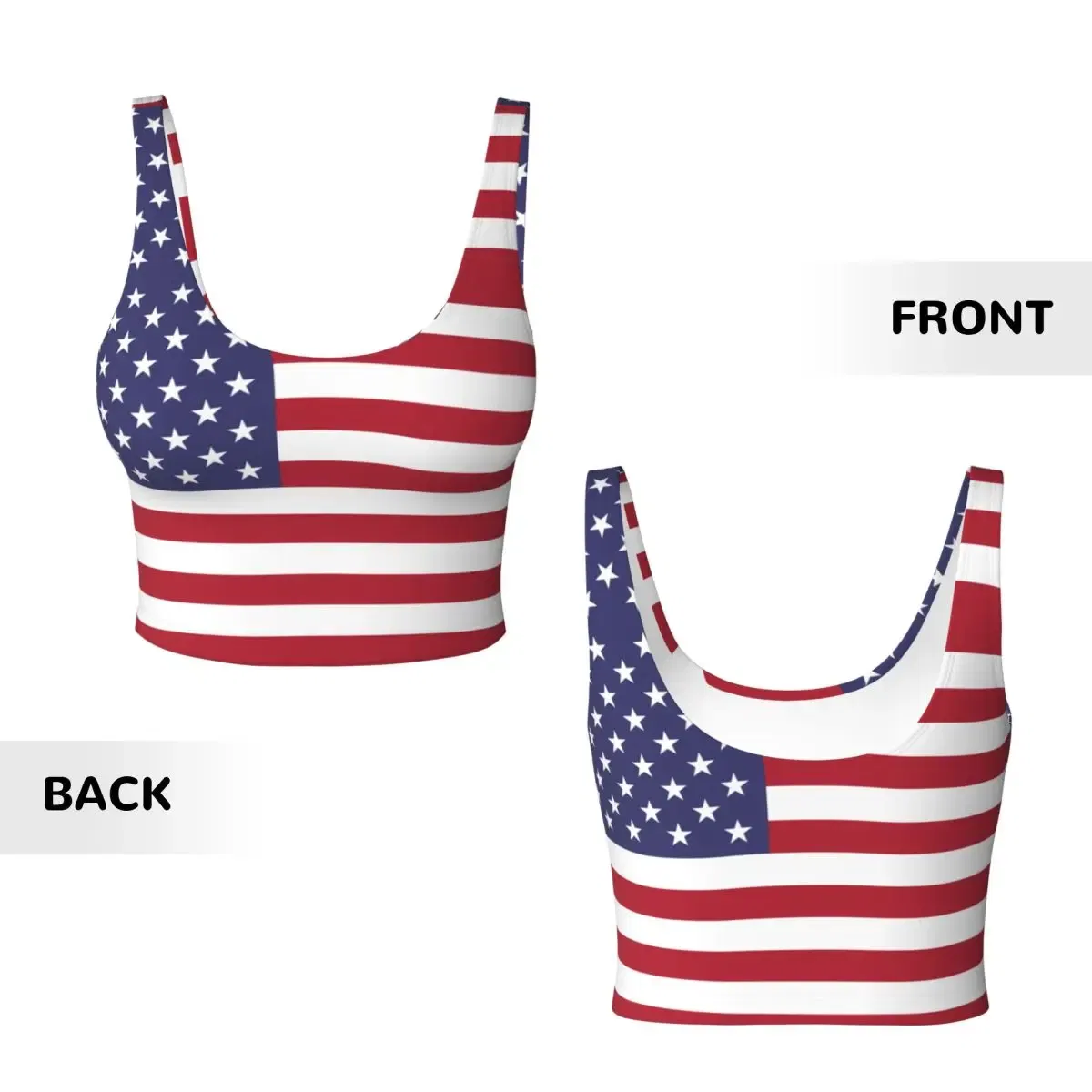 Color: black, Size: XL - Jnited States Flag Basic Tops Women Samba Sexy V-Neck Yoga Fitness Sports Tops