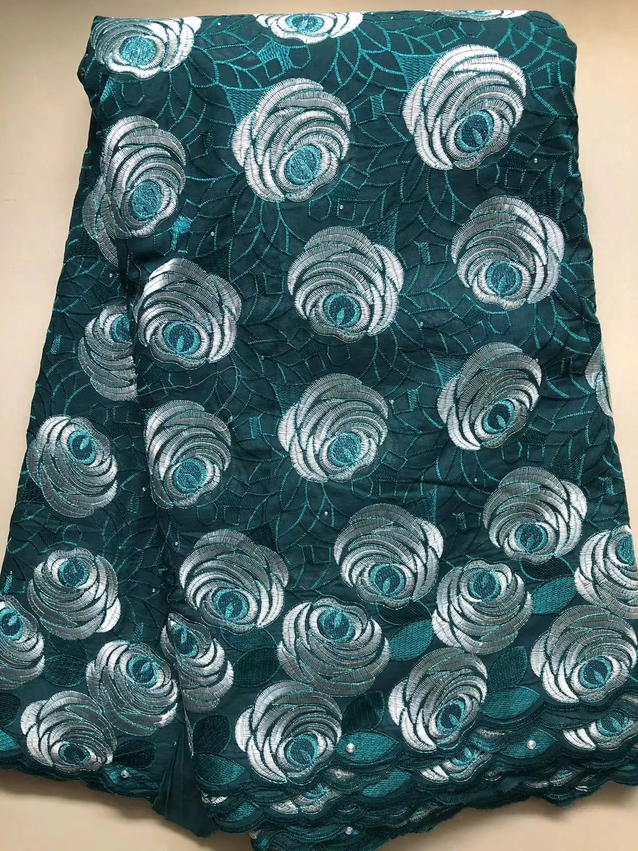 Color: SKY BLUE, Length: 5 yards, Width: 120cm - Nigerian Cotton Voile Lace Fabrics With Stones 2024 African Swiss Voile Lace Fabric For Wedding Sewing Women Wedding Party Dress