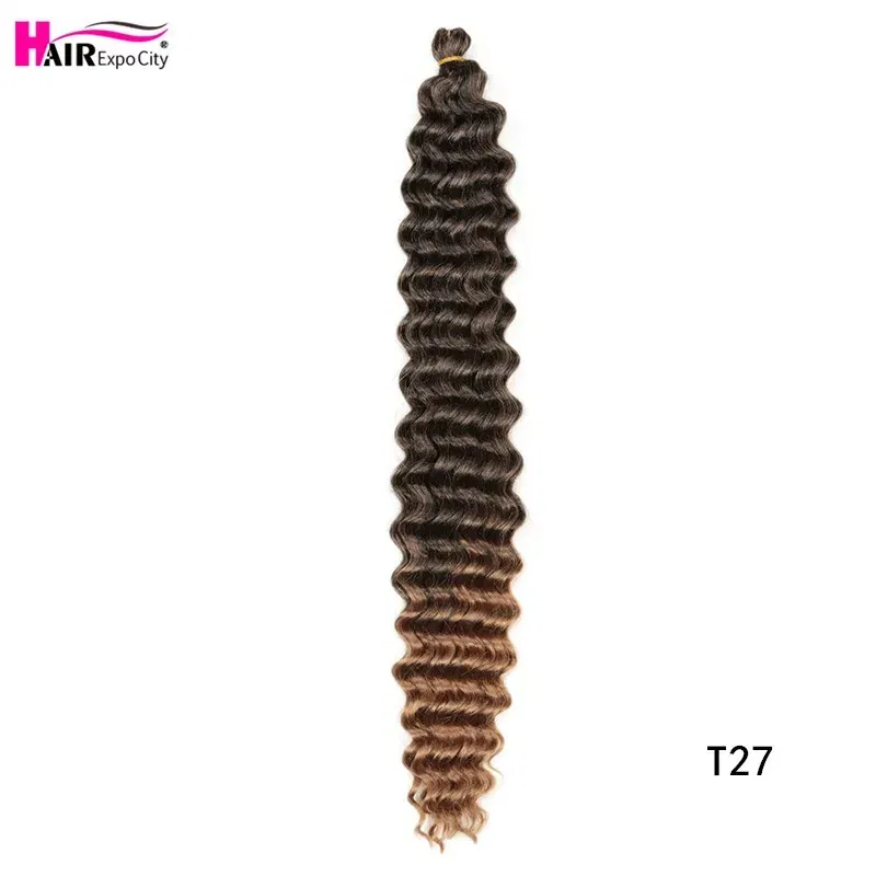 Color: T1B/27, Ships From: CN, Stretched Length: 28inches, Bulk Buy: 1Pcs/Lot - 22-28 Inch Freetress Deep Twist Crochet Hair Natural Synthetic Braids Hair Ombre Crochet Braiding Hair Extensions Hair Expo City