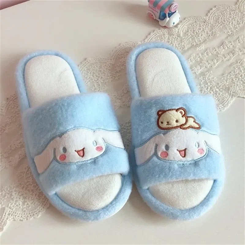 Color: PURPLE, Shoe Size: 39 - Kawaii Peep Toe Slippers Girl Cute Indoor Shoes Open Toes Home Slippers Casual Lolita Flat Non-slip Purple Pink Japanese Style