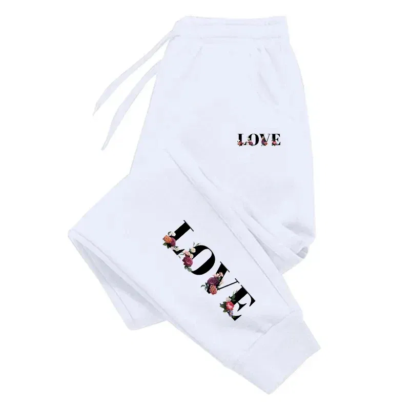 Color: SKY BLUE, Size: S - Womens Tracksuit Trousers New LOVE Letter Print Street Luxury Sweatpants Daily Casual Simplicity Versatile Jogging Sport Pants