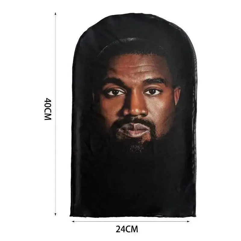 Color: Yellow - New 3D Printed Kanye Mask Elastic Mesh Full Face Mask for Men Women Cosplay Headwear Hip Hop Fashion Balaclava Hood Hat Headgear