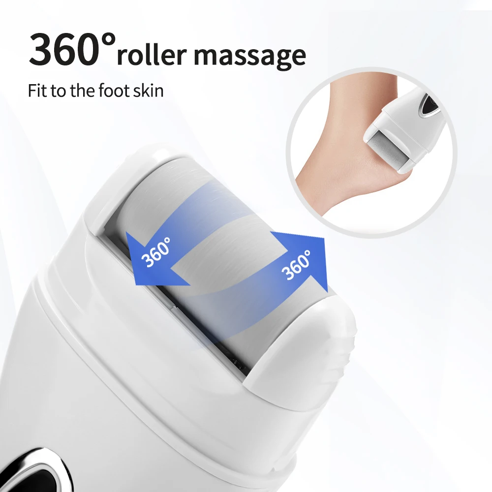 Color: Gold - Electric Foot File Pedicure Machine Callus Remover Rechargeable Foot Heel Cracked Dead Skin Scrubber Polisher Grinder Tools