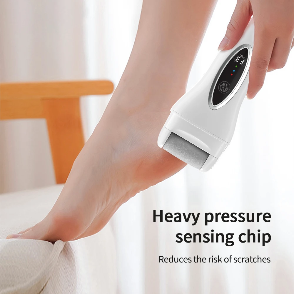 Color: Gold - Electric Foot File Pedicure Machine Callus Remover Rechargeable Foot Heel Cracked Dead Skin Scrubber Polisher Grinder Tools