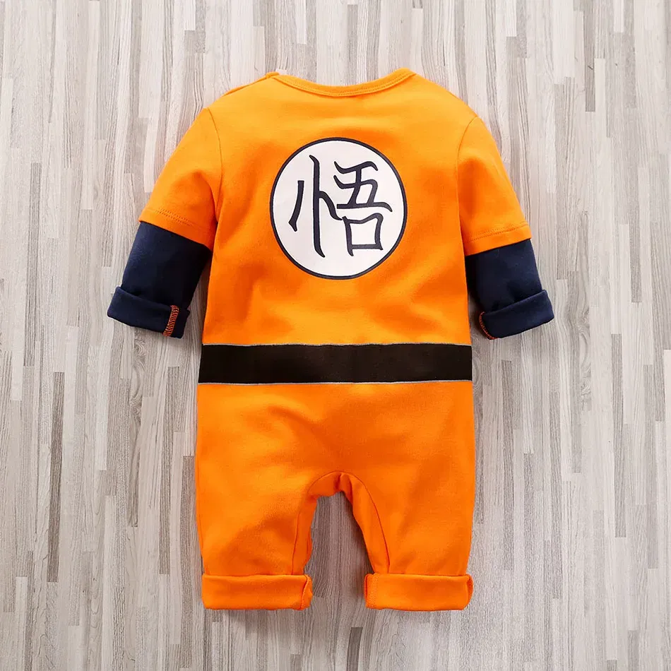 Color: Blue, Kid Size: 6M - Anime Clothes Baby? Vegeta? Rompers Newborn? Kuririn? Roshi Training Outfit Infant Kids Halloween Cartoon Cosplay Costume Jumpsuit