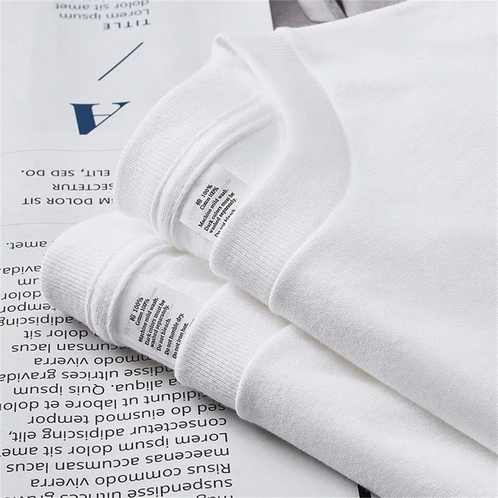 Color: WHITE, Size: XXL, Sale by Pack: Pack of 2 - 2PCS 100% Cotton Solid T Shirts Men's and Women's Short Sleeve White Tees Casual Breathable Loose Round Neck T-shirt Couple Tops