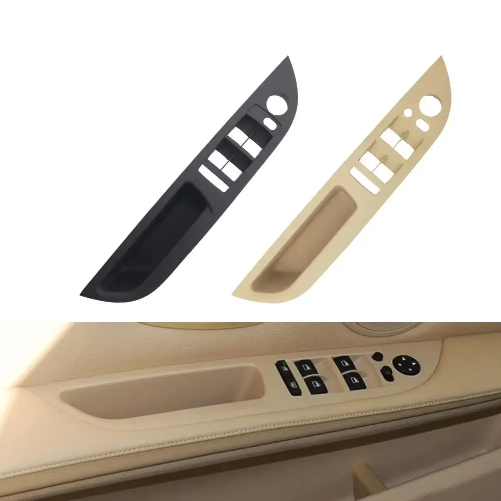 Color: GRAY, Ships From: CHINA - LHD Car Interior Inner Door Handle Panel Trim Cover For BMW E60 E61 5 Series 520 525 528 2008-2010 Black Beige 51416983705
