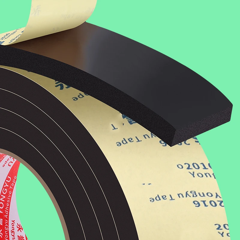 Color: black, Width: 12mm - EVA Seal Foam Tape T Weather Stripping for Door and Window,High Density Single Sided Closed Cell Door Insulation Weather Strip