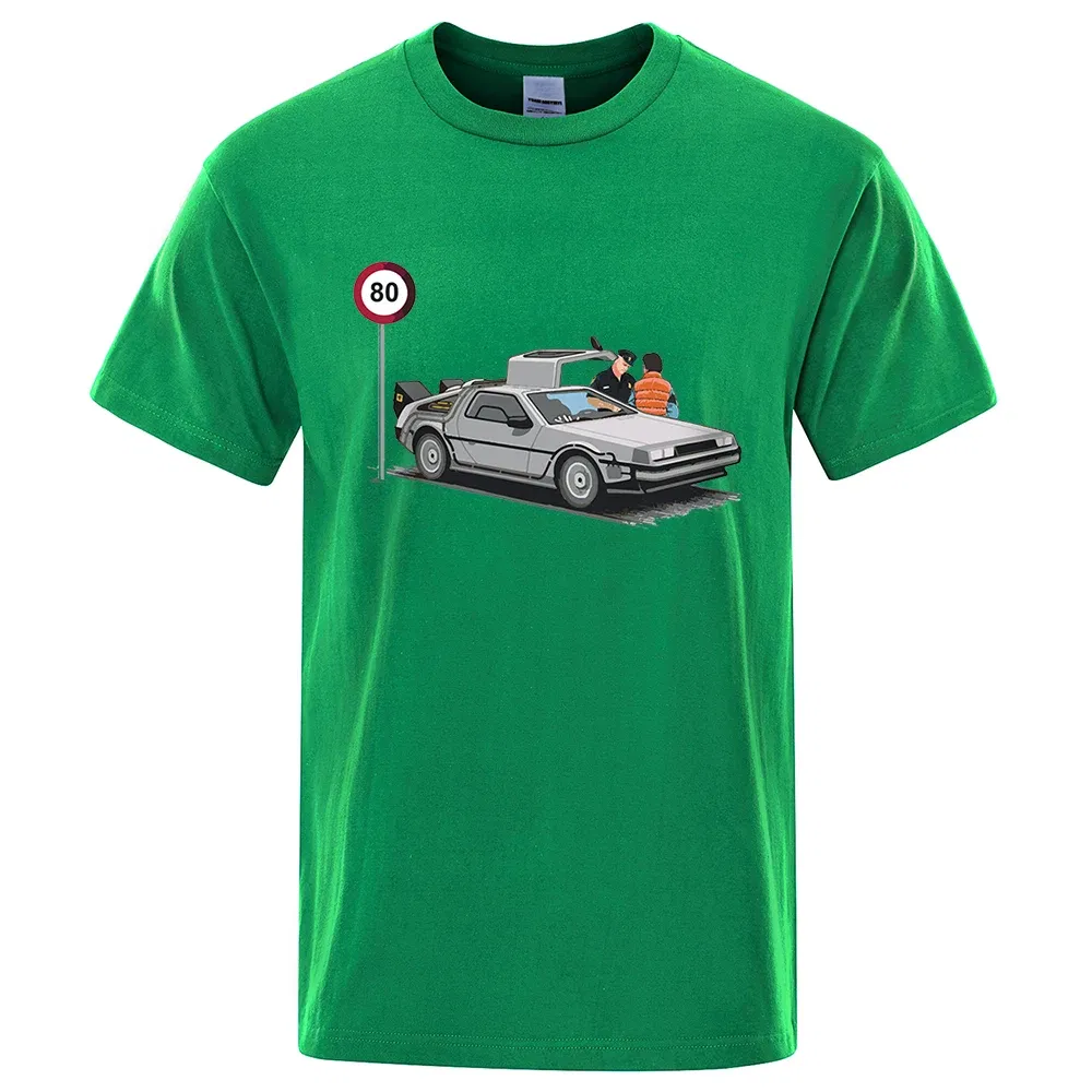 Color: GRAY, Size: XL - I Was Caught Speeding Funny Printed T-Shirts Men Fashion Casual Short Sleeves Loose Oversized T Shirt Breathable Cotton Tees