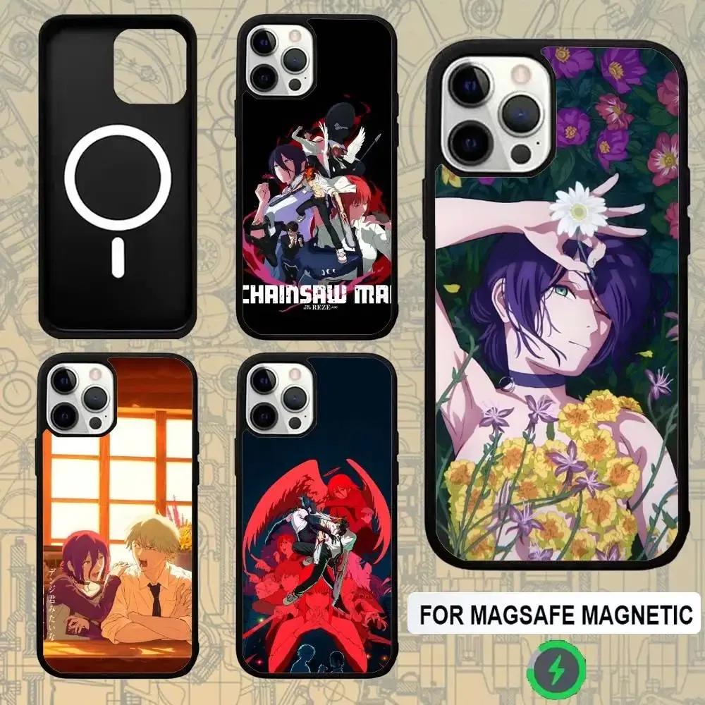 Color: GRAY, Material: ABS - C-Chainsawman Reze Arc Movie Phone Case For IPhone 17,16,15,Pro,Max,Air,14,Plus,13,12,11 Magesafe Wireless Charge Cover