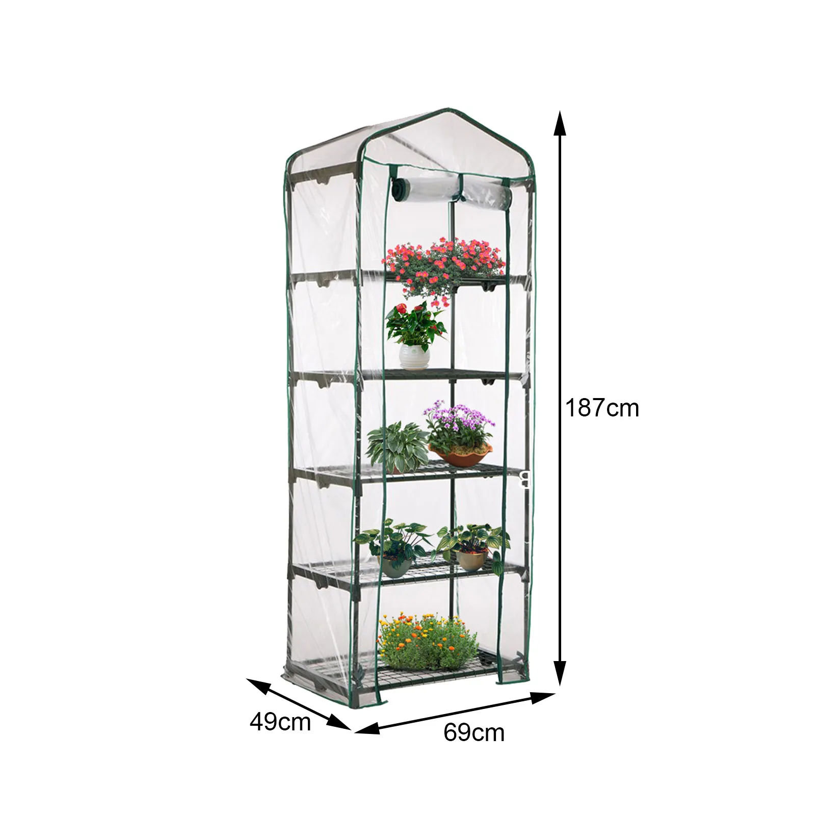 Size: XXL, Ships From: United States - 4-layer / 5-layer Greenhouse Cover 100% Waterproof And UV Resistant Transparent Rainproof PVC Cover Gardening Greenhouse Cover