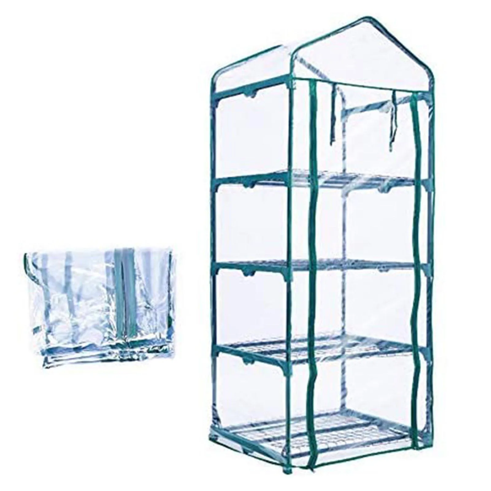 Size: XXL, Ships From: United States - 4-layer / 5-layer Greenhouse Cover 100% Waterproof And UV Resistant Transparent Rainproof PVC Cover Gardening Greenhouse Cover