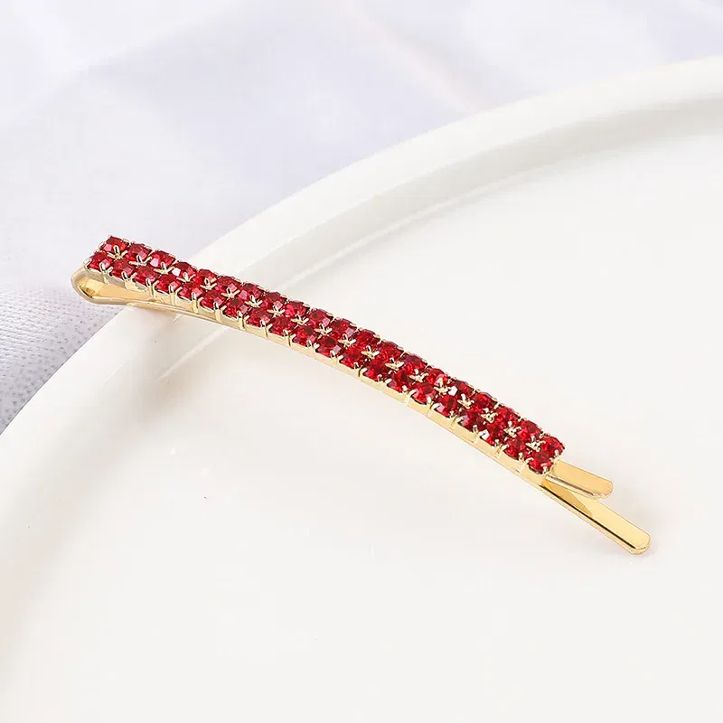 Color: Red, Ships From: CHINA - 2020 New Elegant Rhinestone Hairpins Women Girls Hair Clips Pin Accessories Hair Ornaments Hairclip Hairgrip Barrettes Headdress