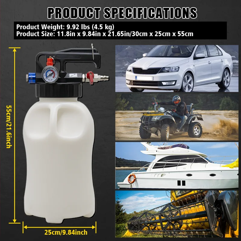 Color: Black, Ships From: CN - Pneumatic Transmission Oil Refilling Tool Oil Refill Filling ATF Adapters 10L /6LDispenser Pump Kit Fluid Extractor Adaptor 15Pc