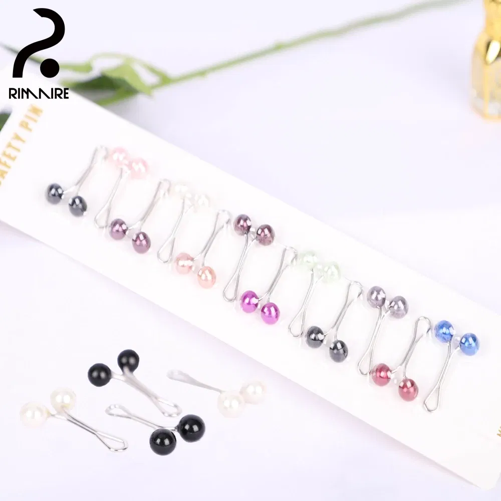 Color: black - 12pcs Pins Clips Set for Muslim Hijab Fashion Islam Turban Magnetic Closure New Headscarf Accessories Wedding Party Gift RIMAIRE