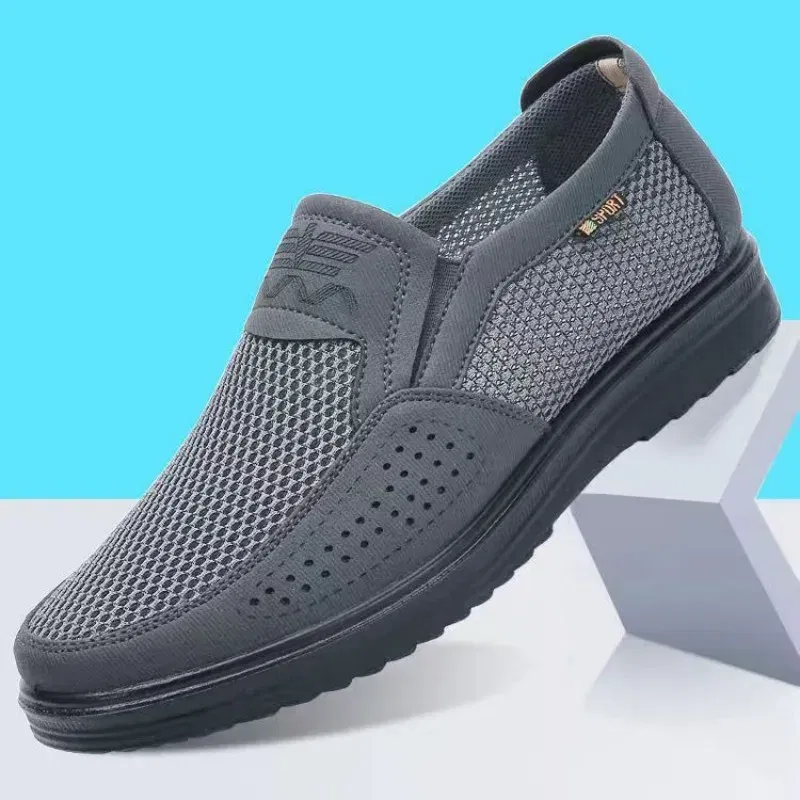 Color: Dark Grey, Shoe Size: 43 - 2023 Summer Hot sale Sneakers Men Fashion Casual Walking Shoes  Breathable Mens Loafers Zapatillas Hombre men casual shoes