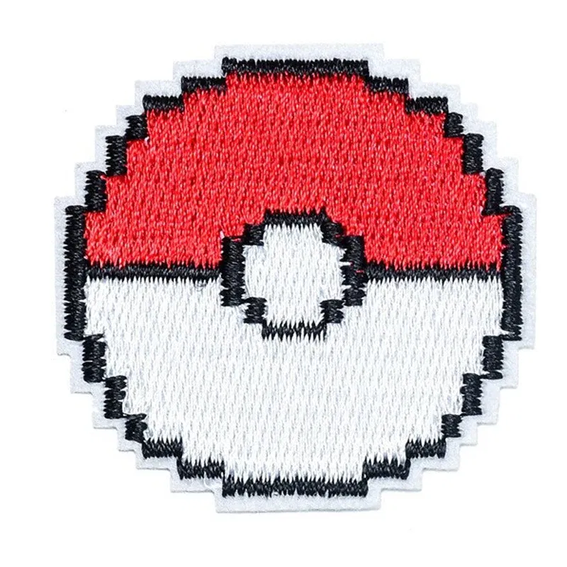 Color: black - Kawaii Animals Patch Anime Game Embroidered Patches For Clothing DIY Iron on Patches For Clothes Cartoon Patch Stickers