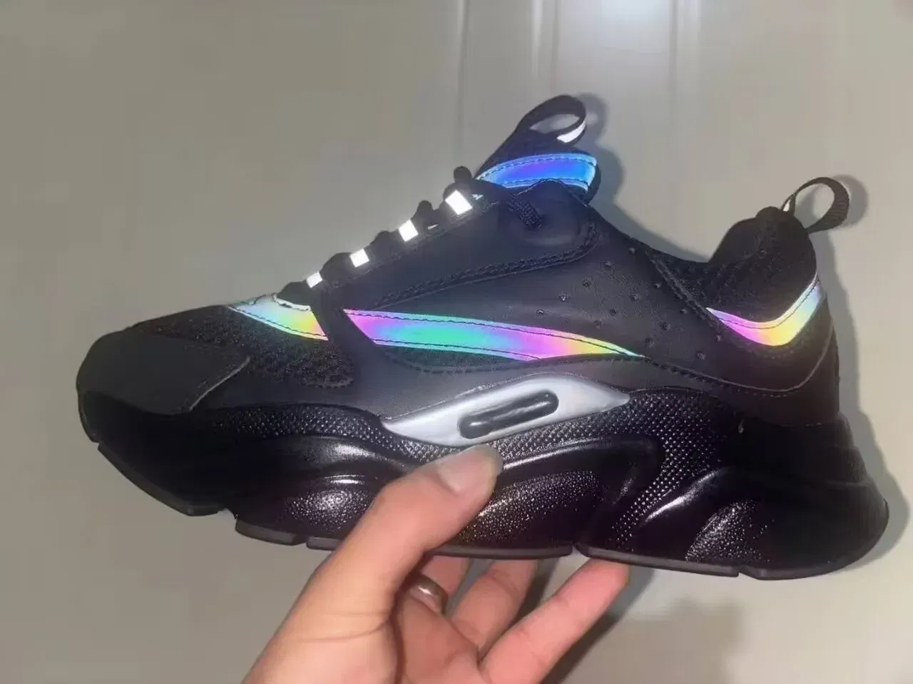 Color: green, Shoe Size: 43 - 2025 new B22 sports and leisure thick soled fashionable retro breathable men's and women's height increasing casual shoes