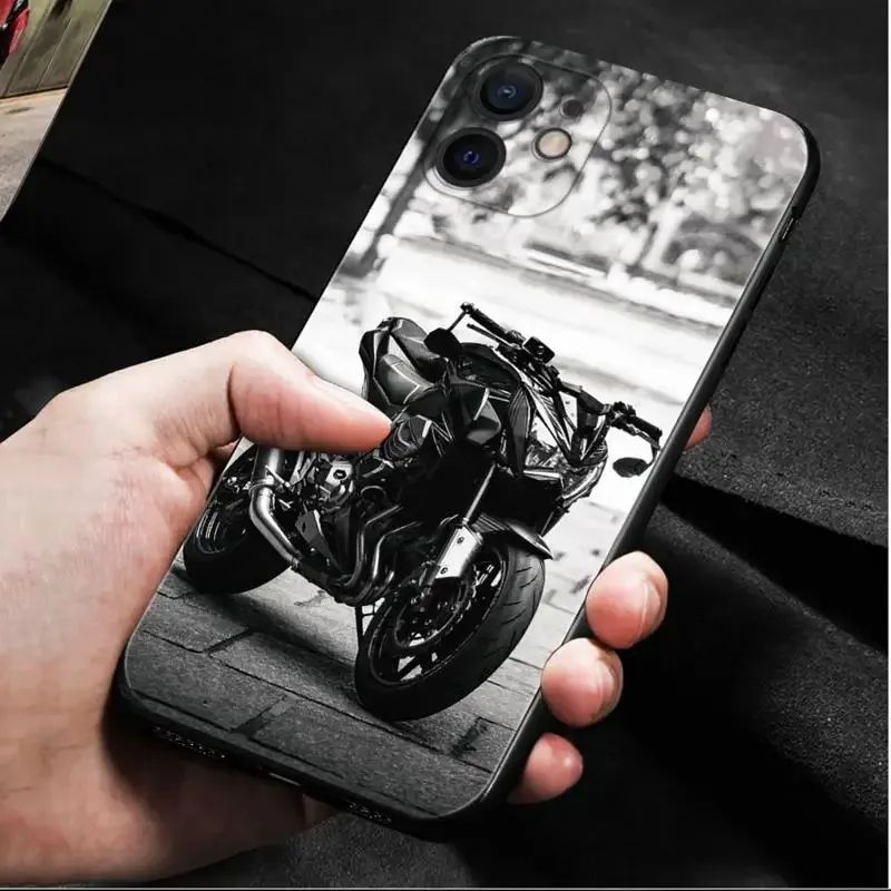 Color: Brown, Material: Microfiber - Moto Cross Motorcycle Sports Phone Case For iPhone 16 15 14 13 12 11 Pro Max XS X XR Plus Mini Luxury Black Soft Cover Funda