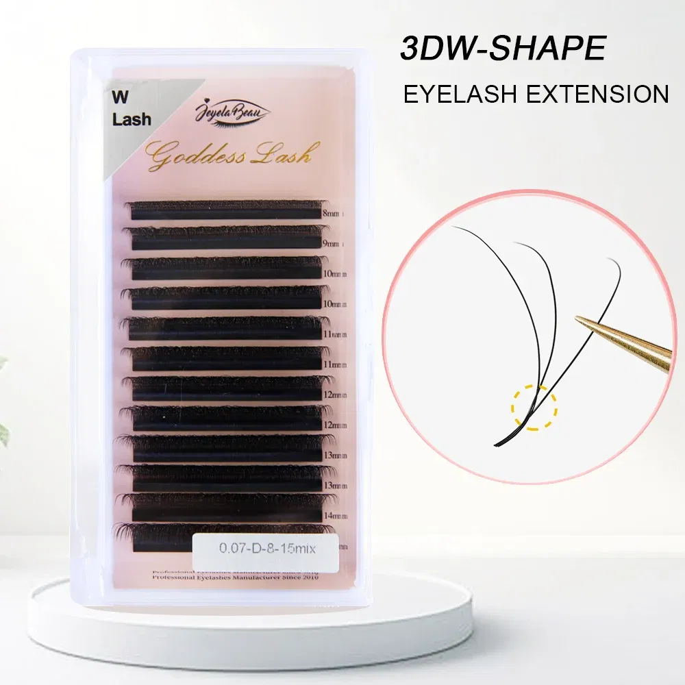 Color: Brushed Brass, Curl: D, Thickness: 0.07mm, Length: 11mm, Ships From: CHINA - Goddess 3D/4D/5D/6D/7D/8D W Shape lashes 4D Premade Fan Lash Extensions 0.07 C/D Curl Natural Soft High Quality Idividual Lashes