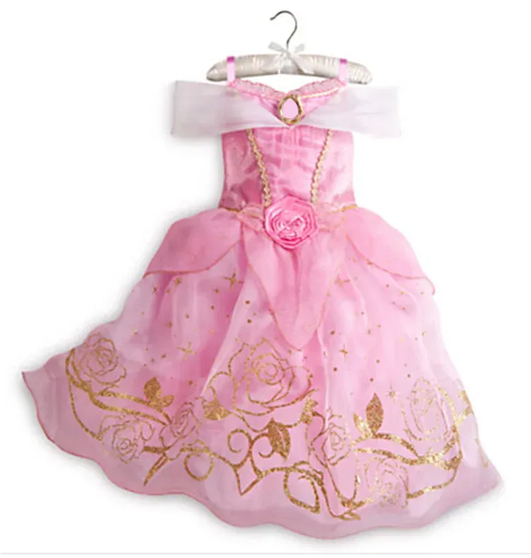 Color: Dark Grey, Kid Size: 11 - Children Halloween Disguise Aurora Cinderella Disney Princess Costume Festival Dress up Kids Girls Sleeping Beauty Frock 1-12Yrs