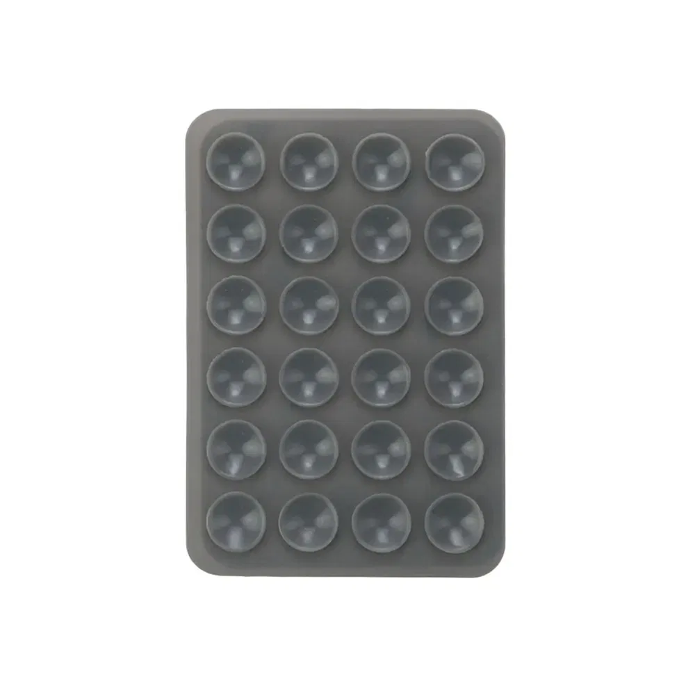 Color: DARK GRAY - Silicone World Square Silicone Mobile Phone Fixing Suction Cup Car Mounted Bracket Phone Case Universal Anti Slip Suction Cup