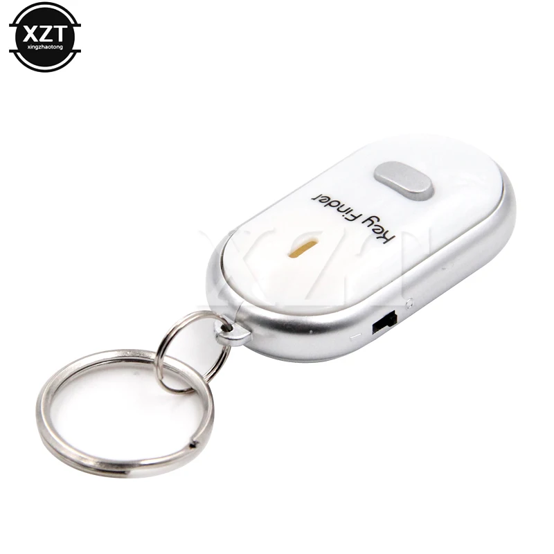 Color: Red - Smart Wireless Anti-lost Mini Keychain Whistle Flash Remote Kid Bag Wallet Key Finder Locator Alarm Reminder Phone Anti-theft
