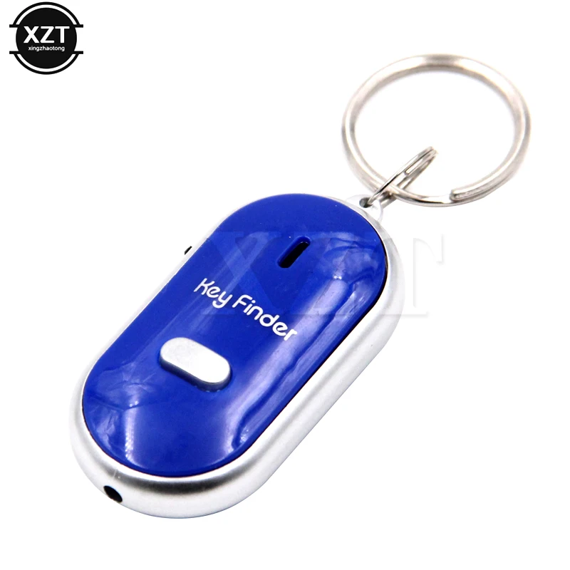 Color: Red - Smart Wireless Anti-lost Mini Keychain Whistle Flash Remote Kid Bag Wallet Key Finder Locator Alarm Reminder Phone Anti-theft