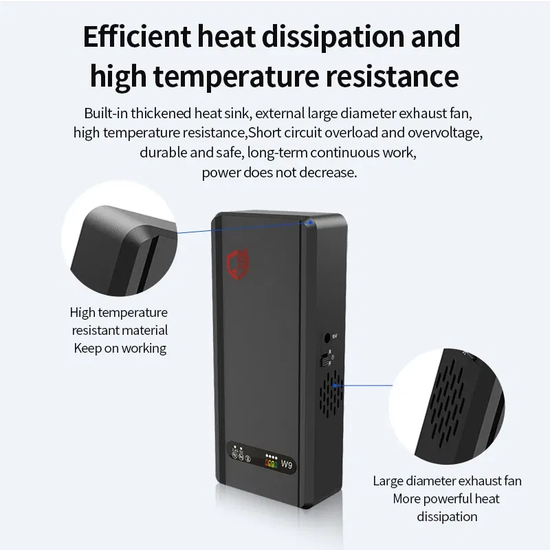 Color: Black, Ships From: CHINA - W9 portable high-power WiFi data interception,Prevent mobile phone from connecting to WiFi hotspot Bluetooth