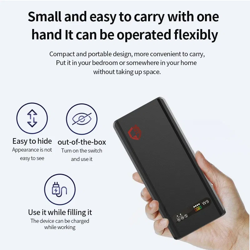 Color: Black, Ships From: CHINA - W9 portable high-power WiFi data interception,Prevent mobile phone from connecting to WiFi hotspot Bluetooth