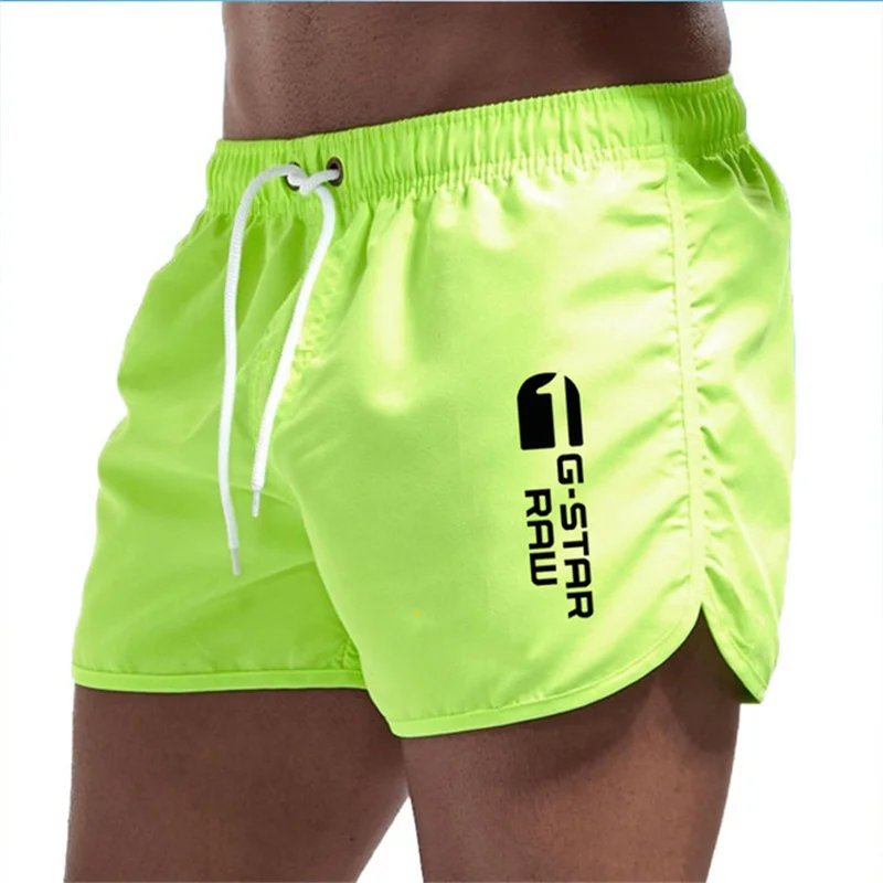 Color: WHITE, Size: XXXL - Summer new men's luxury beach pants clothing quick dry gym jogging sexy shorts vacation casual swimming trunks