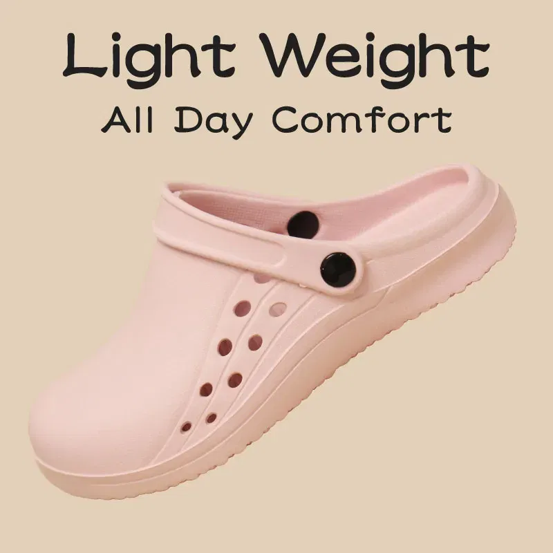 Color: Clear, Shoe Size: 33.5 - High Quality Scrub Shoes Non-slip Dentist Nursing Clogs Healthcare Service Work Slippers Soft Operating Room Protective Clogs
