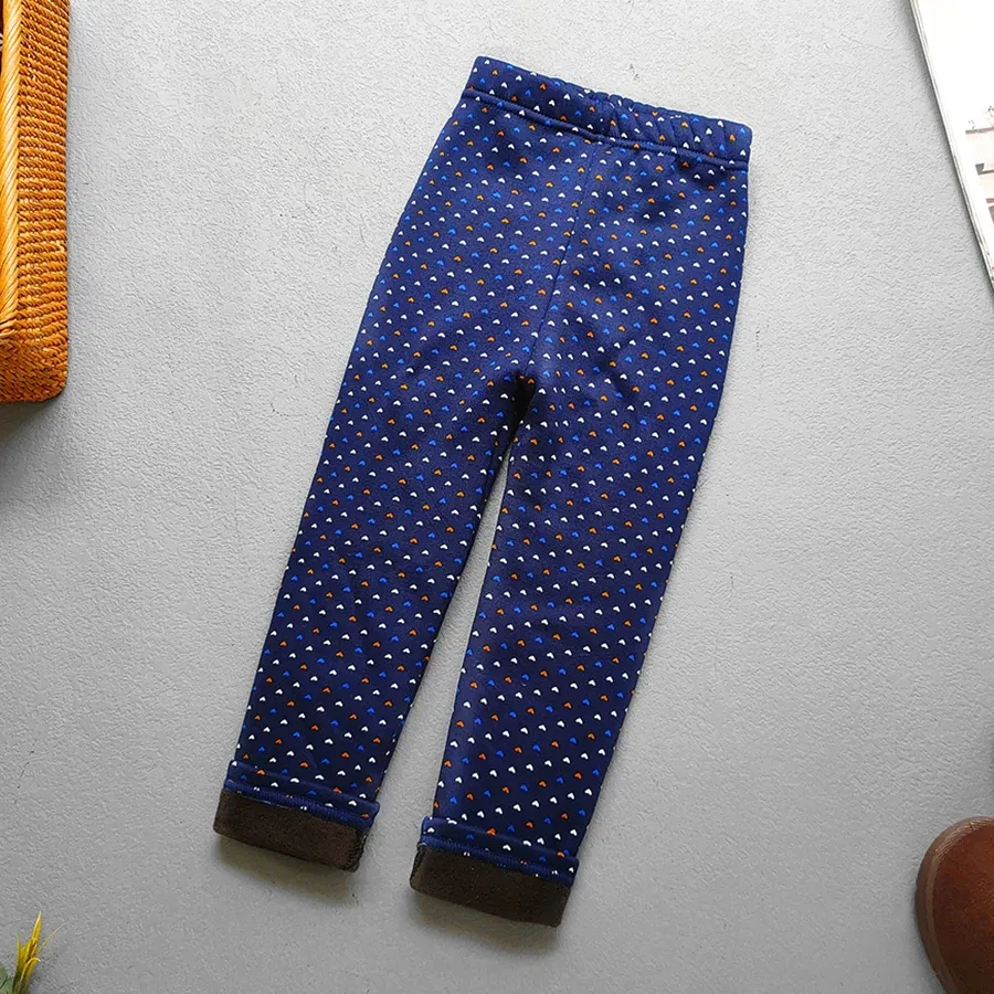 Color: Lavender, Kid Size: 9 - Autumn Winter Print Flowers Thick Warm Kids Toddler Baby Girls Leggings Children's Pants