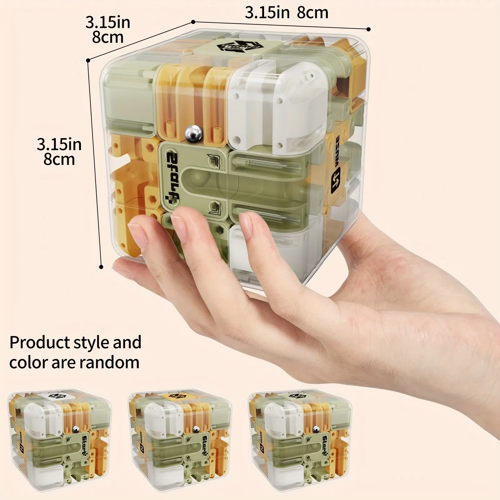 3D Maze Magic Cube Six-sided Transparent Puzzle Speed Cube Cubes Maze Toys For Children's Educational Toys Birthday Party Gift