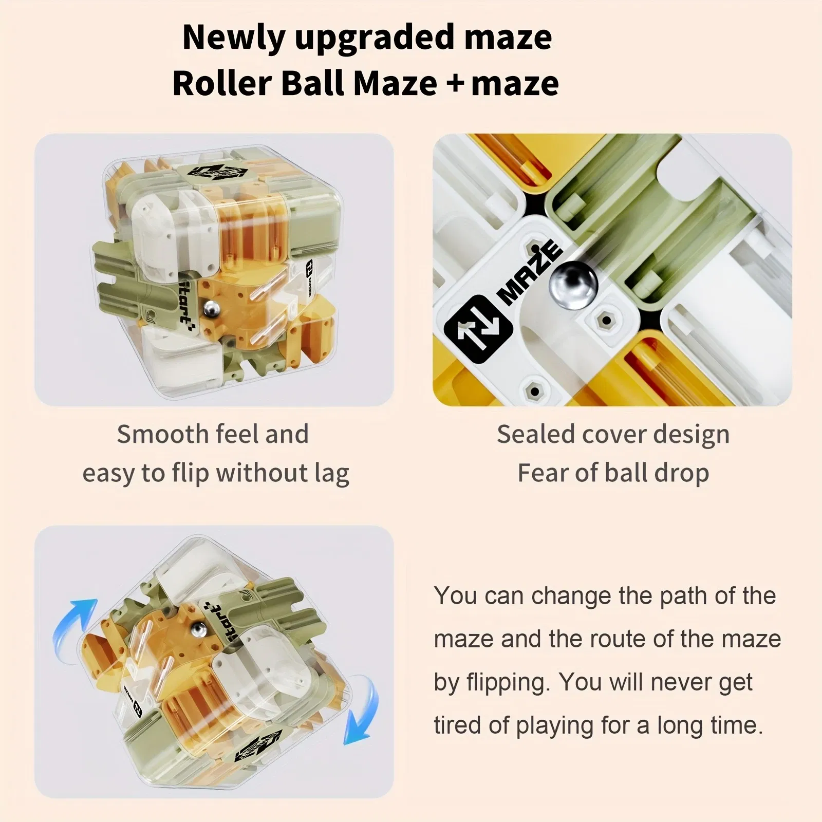 3D Maze Magic Cube Six-sided Transparent Puzzle Speed Cube Cubes Maze Toys For Children's Educational Toys Birthday Party Gift