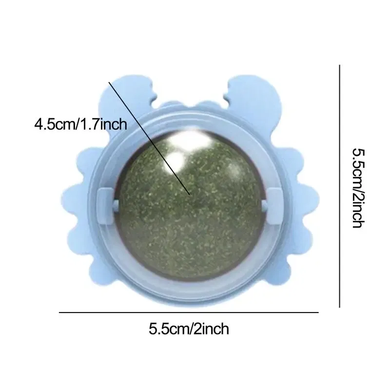 Color: Green, Ships From: CHINA - Catnip Wall Ball Safe Edible Cat Licking Toy Cat Chew Toy Teeth Cleaning Cat Bite Toy Removable Catnip Licking Toys For Cats