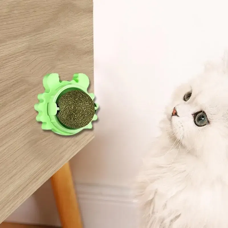 Color: Green, Ships From: CHINA - Catnip Wall Ball Safe Edible Cat Licking Toy Cat Chew Toy Teeth Cleaning Cat Bite Toy Removable Catnip Licking Toys For Cats