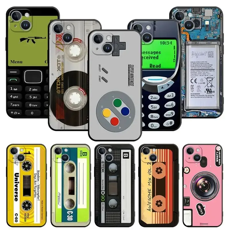 Color: Gold, Material: Leather - Retro Camera Games Phone Case For Samsung Galaxy S10 S20 S21 S22 S23 S24 FE Plus Ultra Note 20 Mobile Cover Shell