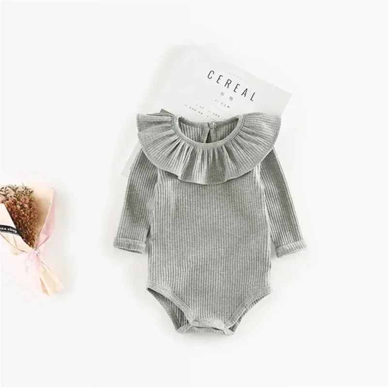 Color: Silver, Kid Size: 24M - Cute Baby Girl Clothes Spring Autumn Newborn Girls Romper Infant Baby Girl One piece & Bodysuit