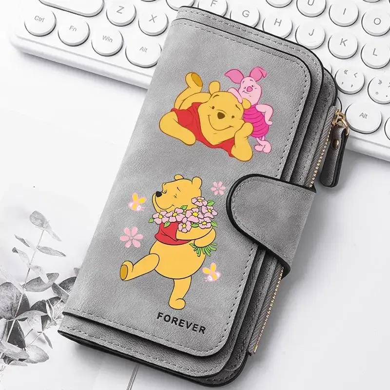 Color: Silver - ? Winnie the Pooh Women Wallets Card Wallet Coin Wallet Womens Bags for Girls Purse ID Wallets Female Coin Purse Girls Gift