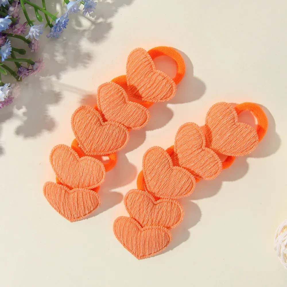Color: Dark Grey - 10/30pcs girls star butterflies children's hairband harmless hair cute towels rope ponytail rack children's rubber band headwear