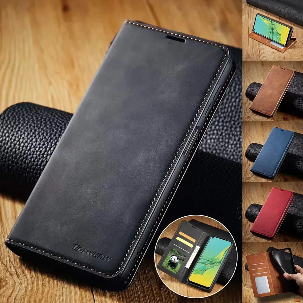 Color: Brown, Material: PVC - Leather Case for Samsung Galaxy A54 A53 A34 A33 A14 A13 A15 A25 A12 A22 A32 A52s A6 A7 A10 A20e A40 A50 A70 A21s A31 A41 A51 A71